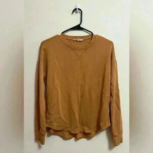 Workshop Republic Clothing - Women’s Tan Crewneck Super Soft Pull Over Top -‎ XS